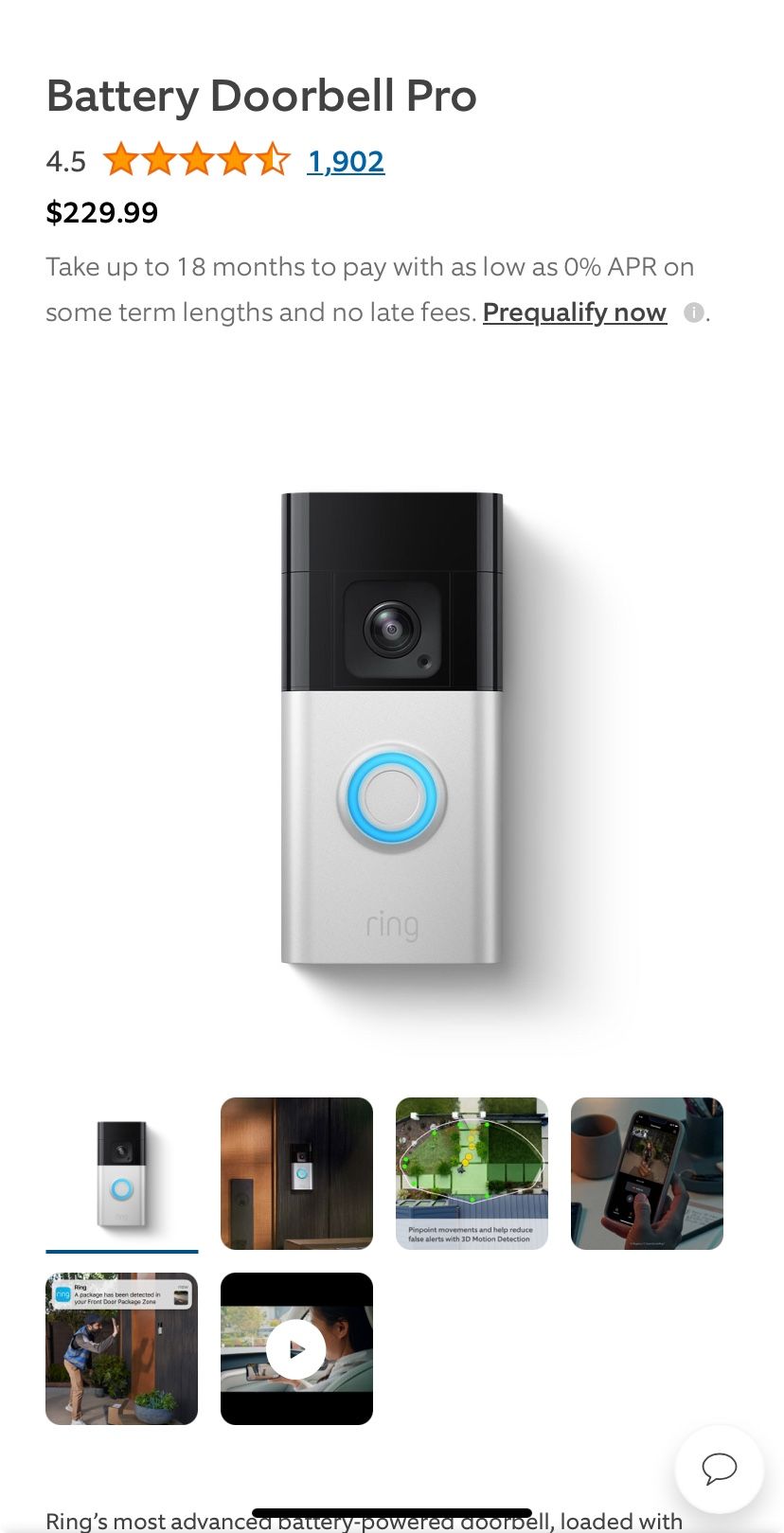 Ring Battery Doorbell Pro