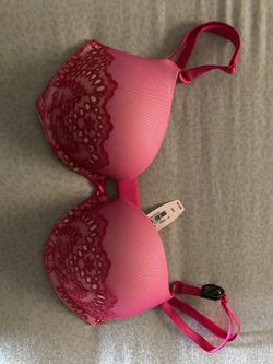 Victoria secret push-up bra color hot pink lace size 32C