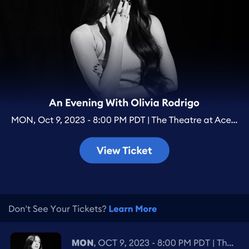 Olivia Rodrigo 10/9 The theater at ace hotel DTLA 1 Ticket