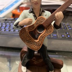 Elvis Statue With Guitar About 7 Inches Tall