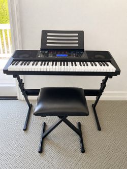 RockJam RJ761 61-Key keyboard with stand & bench
