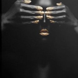 Nordic Black and Gold Africa Woman Posters Print Figure Wall Art Canvas Painting