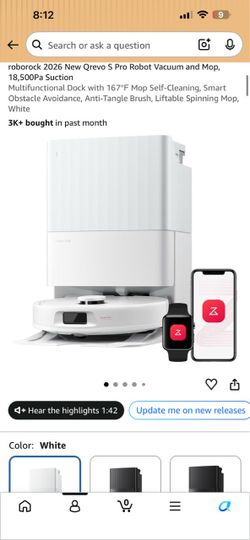 Roborock Qrevo S Pro Robot Vacuum