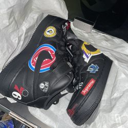 Supreme X NBA X Nike JORDAN 1 High Mid Shoe Air Force Size 8.5 Rare Lakers Heat Bape Shark Off White 1 Travis Scott Box Logo Bbc Ice Cream  