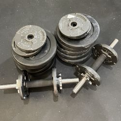 100 Lb Adjustable Dumbbells Weights Ivanko Hard Rubber 