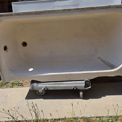 Vintage cast iron tub solid