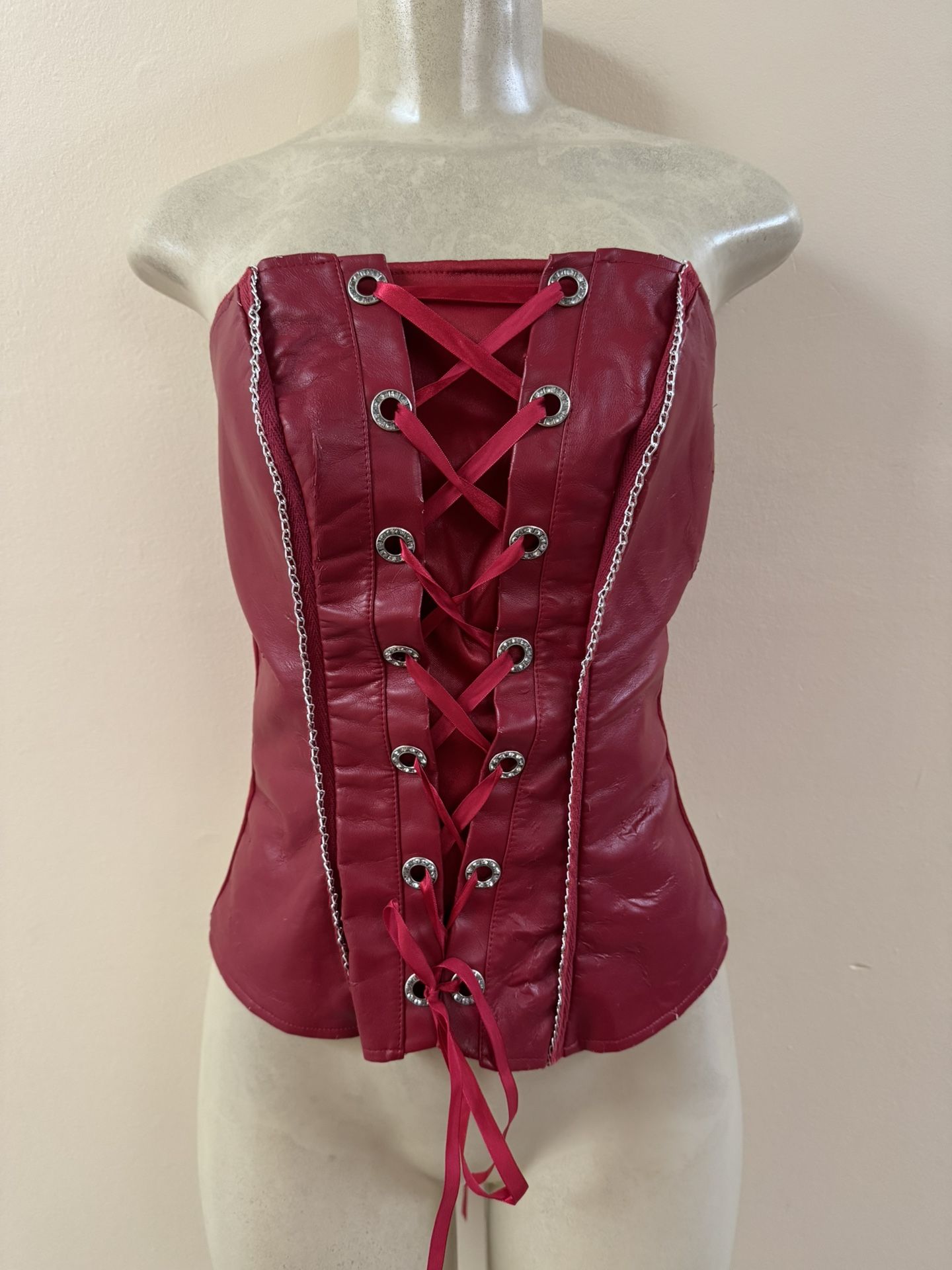 Women’s Red Corset One Size Halloween GUC