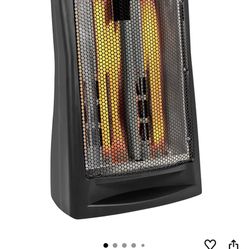 Comfort Zone Indoor Tower Space Heater, Adjustable Thermostat, Radiant Heat, Electric, Infrared Quartz, 2 Heat Settings, Overheat Protection, Ideal fo