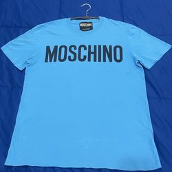 Moschino Couture Blue Logo T-Shirt – Authentic Designer Tee