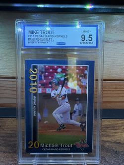 2010 Cedar Rapid Kernels Mike Trout Blue Border