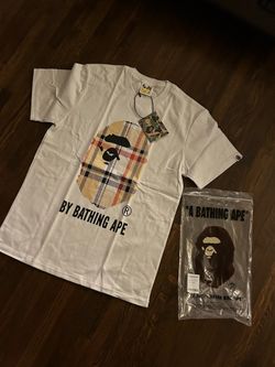 Bape white Burberry tee