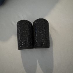 Pashion Footwear Black Rhinestone 4in Heel Kit