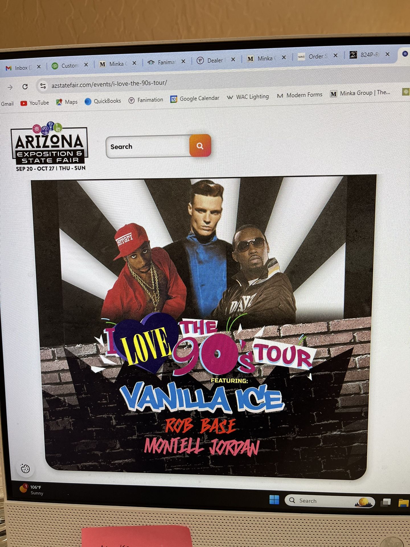 Vanilla ice Fair Concert Tickets, Includes Admission