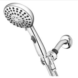 Waterpik Easy Reach+ 6-Spray Wall Mount Handheld Shower Head with 8ft Hose and Flow Control 1.8 GPM in Chrome