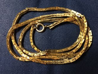 24" gold tone chain necklace