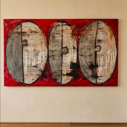 Large  3 ft x 5 ft Original Canvas Painting – Local North County Surf Artist