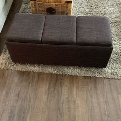 Brown Storage Bench 