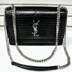 YSL SUNSET MEDIUM LEATHER SHOULDER BAG 