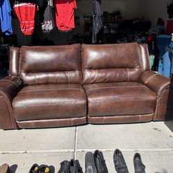 Leather recliner