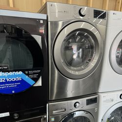 LG Washer And Gas Dryer Front Load Set Stainless Steel 