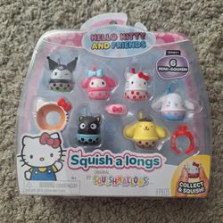Squish-a-longs Hello Kitty and Friends Boba 6-Pack