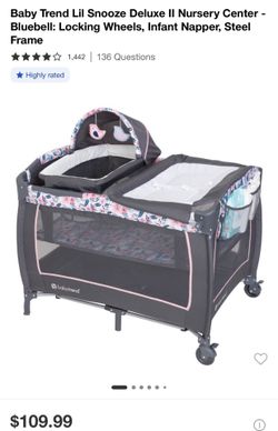 Baby Trend Lil Snooze Deluxe ll Nursery Center - Bluebell