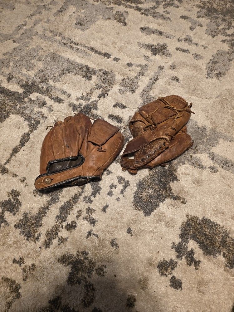Vintage baseball gloves