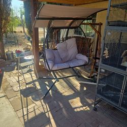 Outside Patio Swing Set With Shade