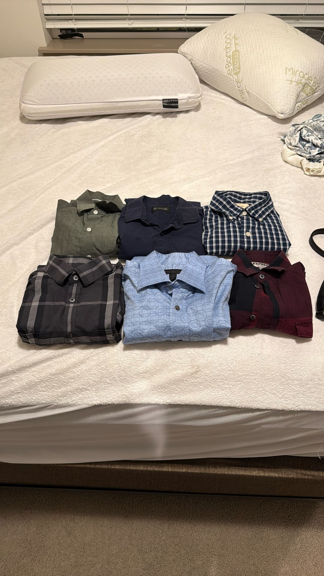 6 Camisetas De Vestir Excelente Condición, Talla M De Hombre &40 Por Las 6