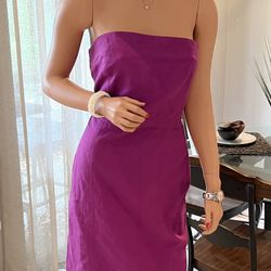 Purple Strapless dress 