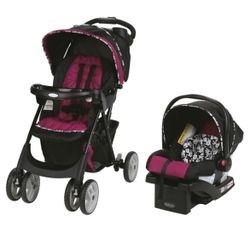 Graco purple hot sale stroller and carseat