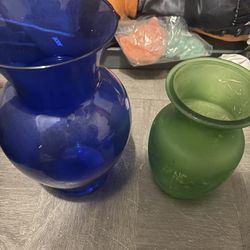 2 Colorful Vases