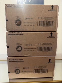 All Free and Clear Dryer Sheets, 27 Boxes of 80 Sheets