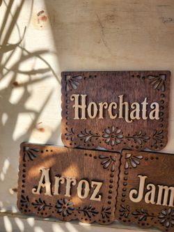 Laser Cut Wood Fiesta Signs (Each)
