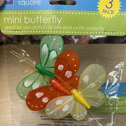 12 Multi-colored Feathered Individual Butterflies