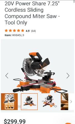 20V Power Share 7.25" Cordless Sliding Compound Miter Saw - Tool Only