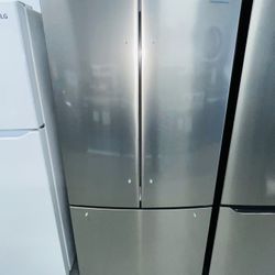 Frigidaire stainless steel refrigerator 30x67x25 one receipt for 90 days warranty
