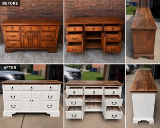 ✨ Refinished White Dresser / Buffet Cabinet – $199 ✨