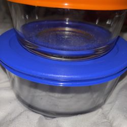 Pyrex Set Of 2 Glass Food Containers