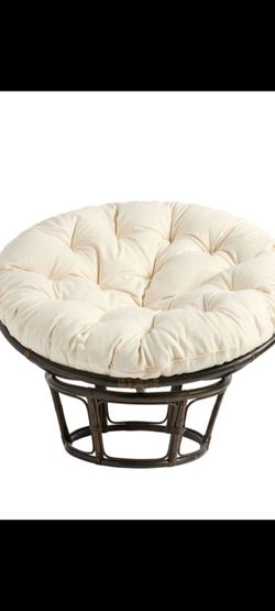 PAPASAN CHAIR CUSHION Pleasant Turfted Plush Fluffy Cotton-Woven and Foot Rest