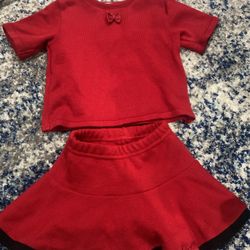 24 Month Infant Sweater And Skirt Winter Holiday Outfit 