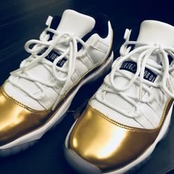 Brand New Jordan 11 low retro GOLD size 4.5Y , women size 6, closing ceremony Olympic gold
