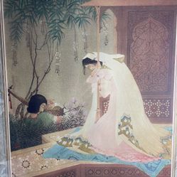 Abdur Rahman Chughtai, For a Song - Collotype Pakistani Artist