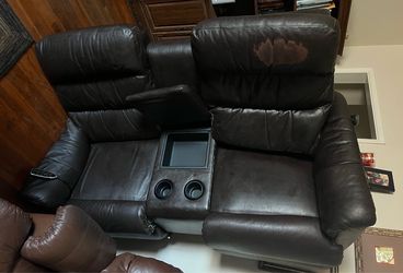 Brown Leather Recliner Couch Sofa’s