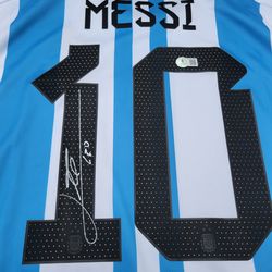 Lionel Leo Messi Autographed Signed Argentina Jersey