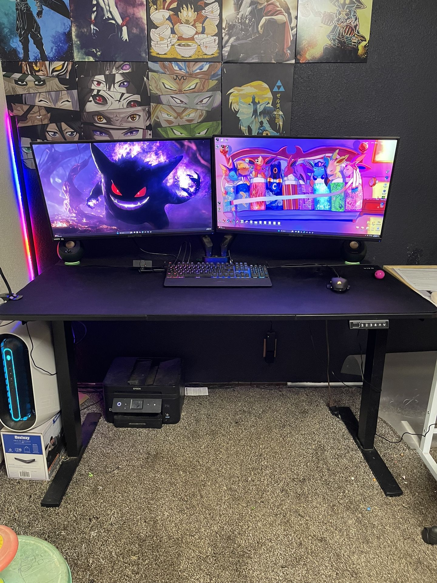 Aurora R12 Computer desktop setup