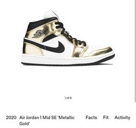Air Jordan 1 Mid SE 'Metallic Gold' Men's Shoes Size 10.5