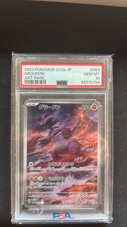 PSA 10 Groudon Art Rare 2023 Pokemon SV3a Japanese Pokemon card