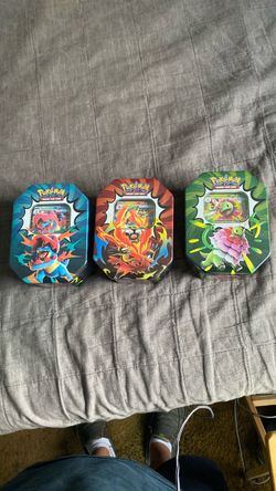 Pokemon set of 3 tins, mega evolutions Ascended Heroes