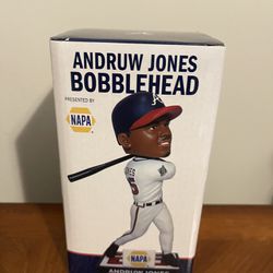 Andruw Jones bobble head. Comes from a smoke free home. Never taken out of box.
